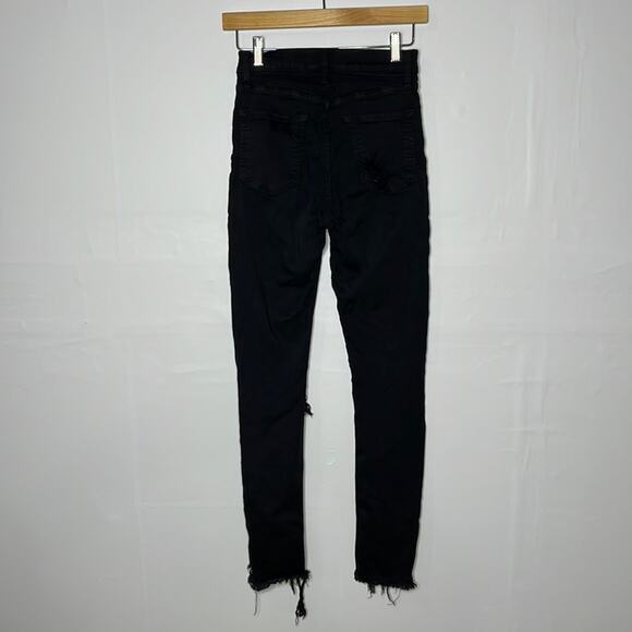 Reformation distressed high rise skinny jeans black jeans size 25. - Picture 4 of 10